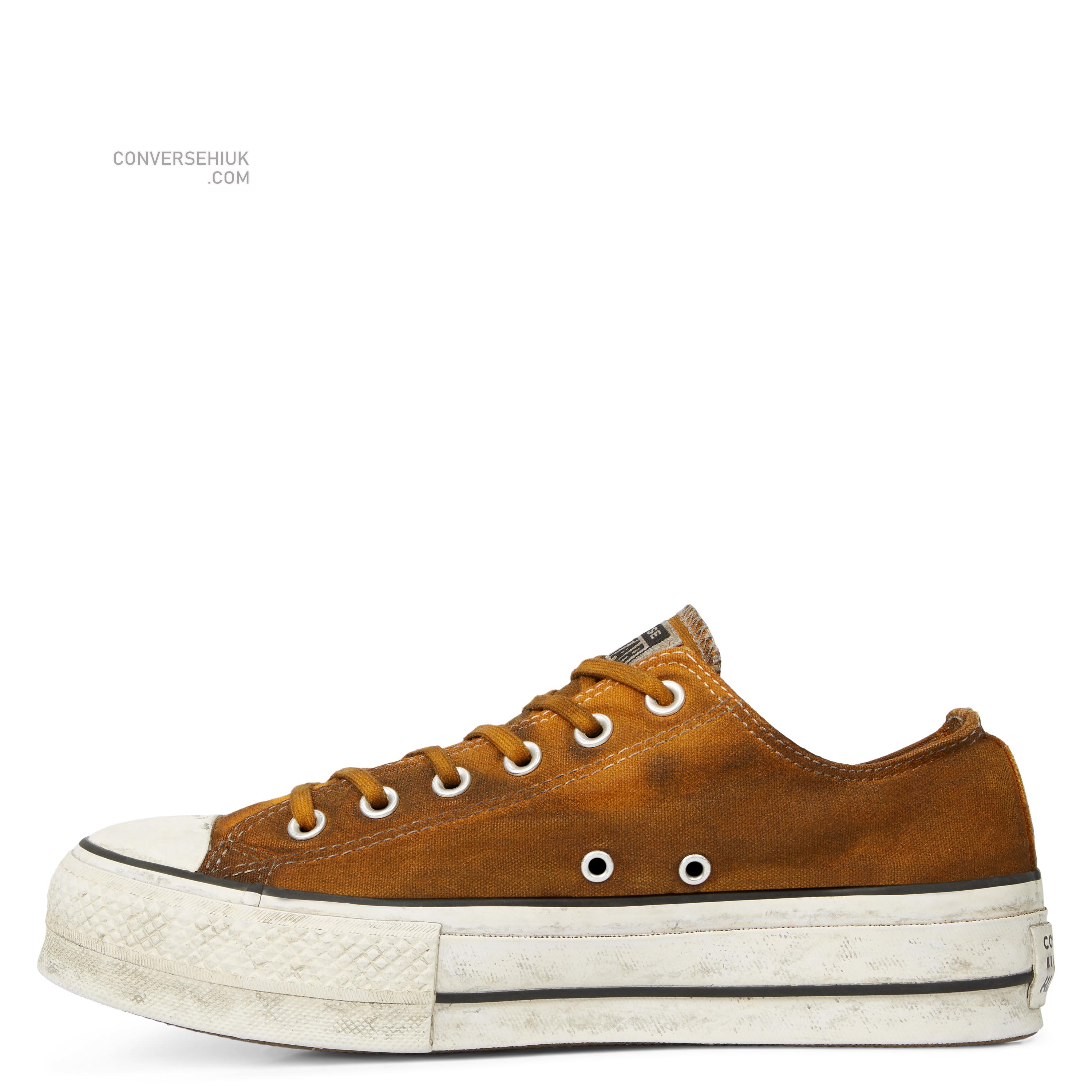 Converse Chuck Taylor All Star Canvas Rust Platform Low Top White/rust Brick 565762C Shoes