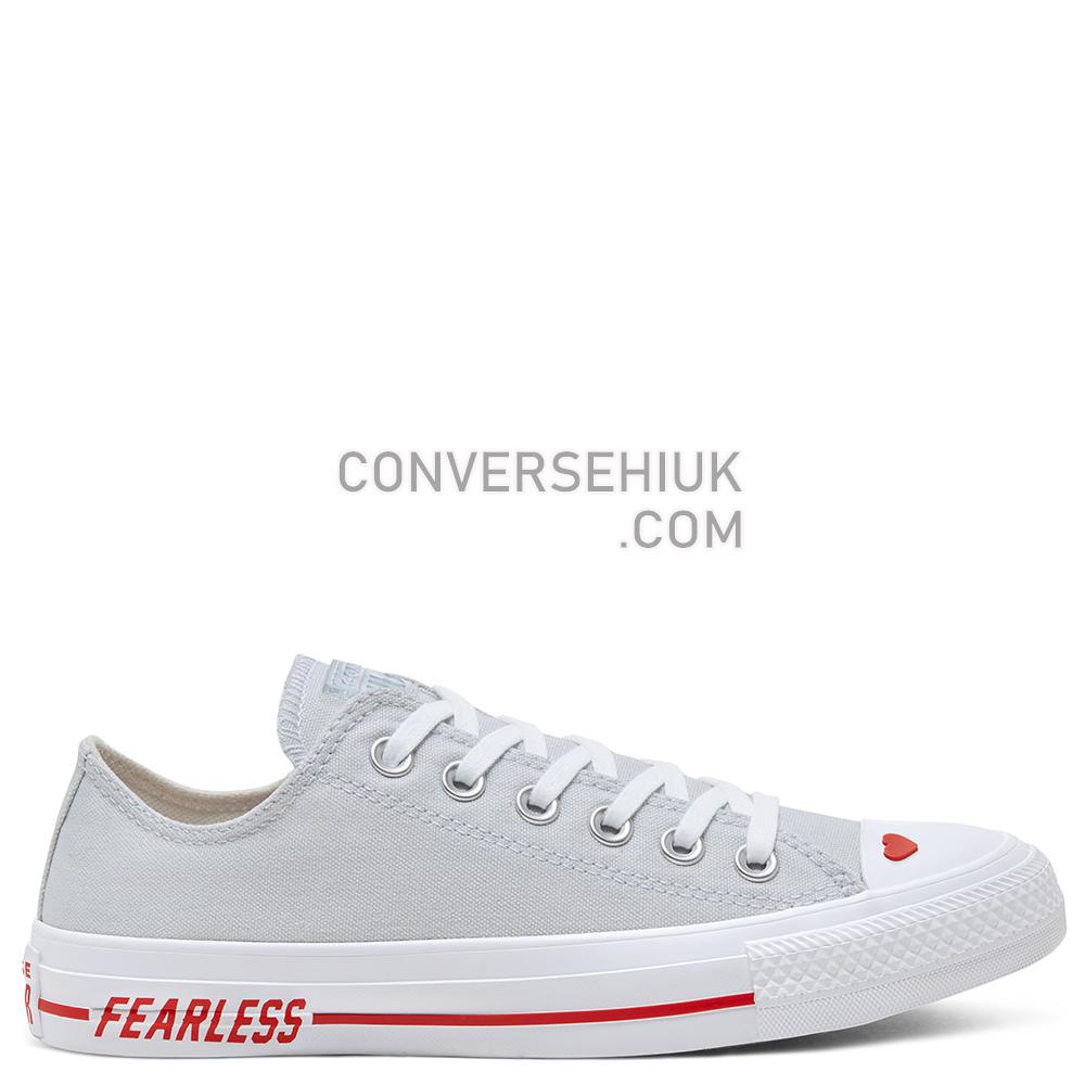 Converse Love Fearlessly Chuck Taylor All Star Low Top Photon Dust/university Red 567157C Shoes