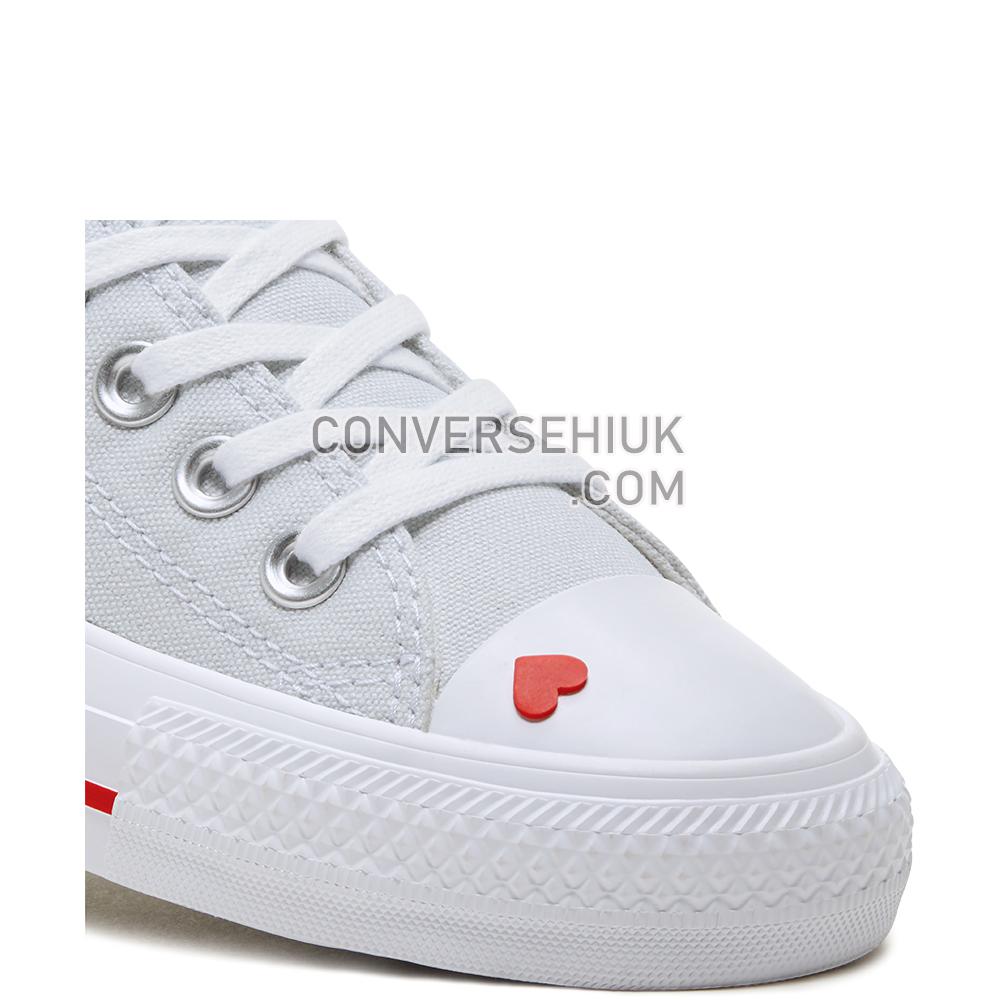 Converse Love Fearlessly Chuck Taylor All Star Low Top Photon Dust/university Red 567157C Shoes