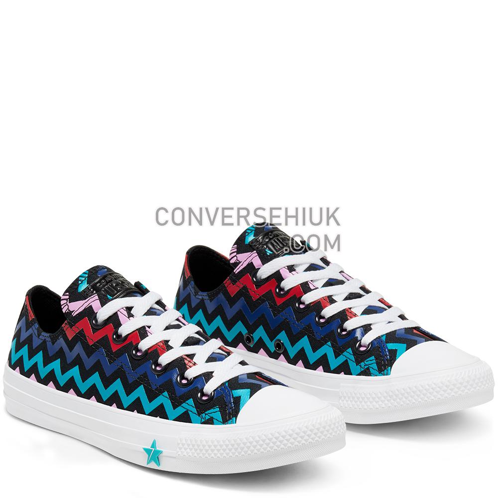 Converse VLTG Chuck Taylor All Star Low Top Black/peony Pink/rapid Teal 567102C Shoes