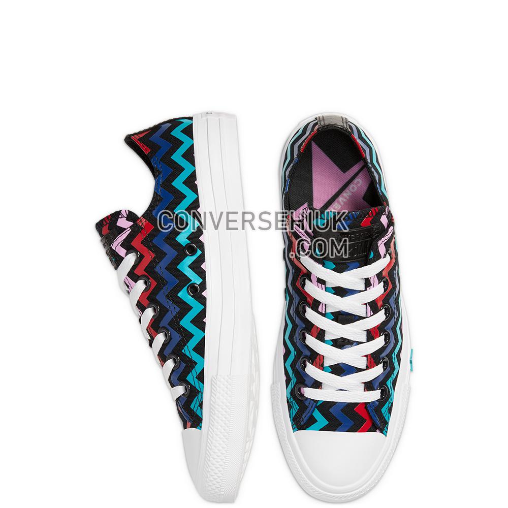 Converse VLTG Chuck Taylor All Star Low Top Black/peony Pink/rapid Teal 567102C Shoes