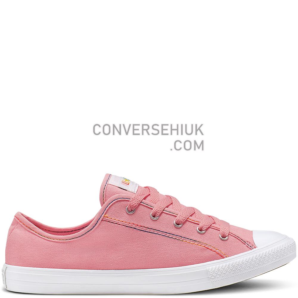 Converse Chuck Taylor All Star Dainty Rainbow Low Top Coastal Pink/yellow/white 564980C Shoes