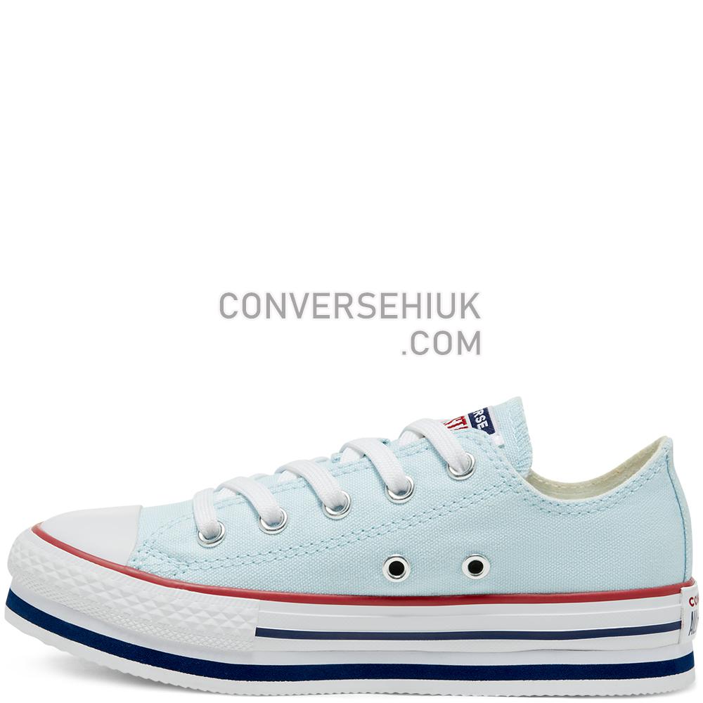 Converse Older Everyday Ease Platform Chuck Taylor All Star Low Top Agate Blue/white/midnight Navy 668282C Shoes