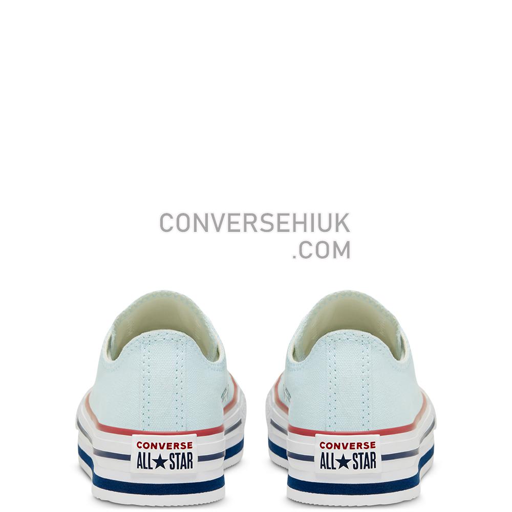 Converse Older Everyday Ease Platform Chuck Taylor All Star Low Top Agate Blue/white/midnight Navy 668282C Shoes