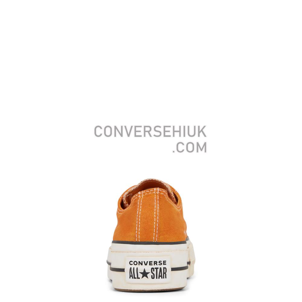 Converse Womens Italian Crafted Dye Chuck Taylor All Star Platform Low Top White/ Pumpkin Dyed 566470C Shoes