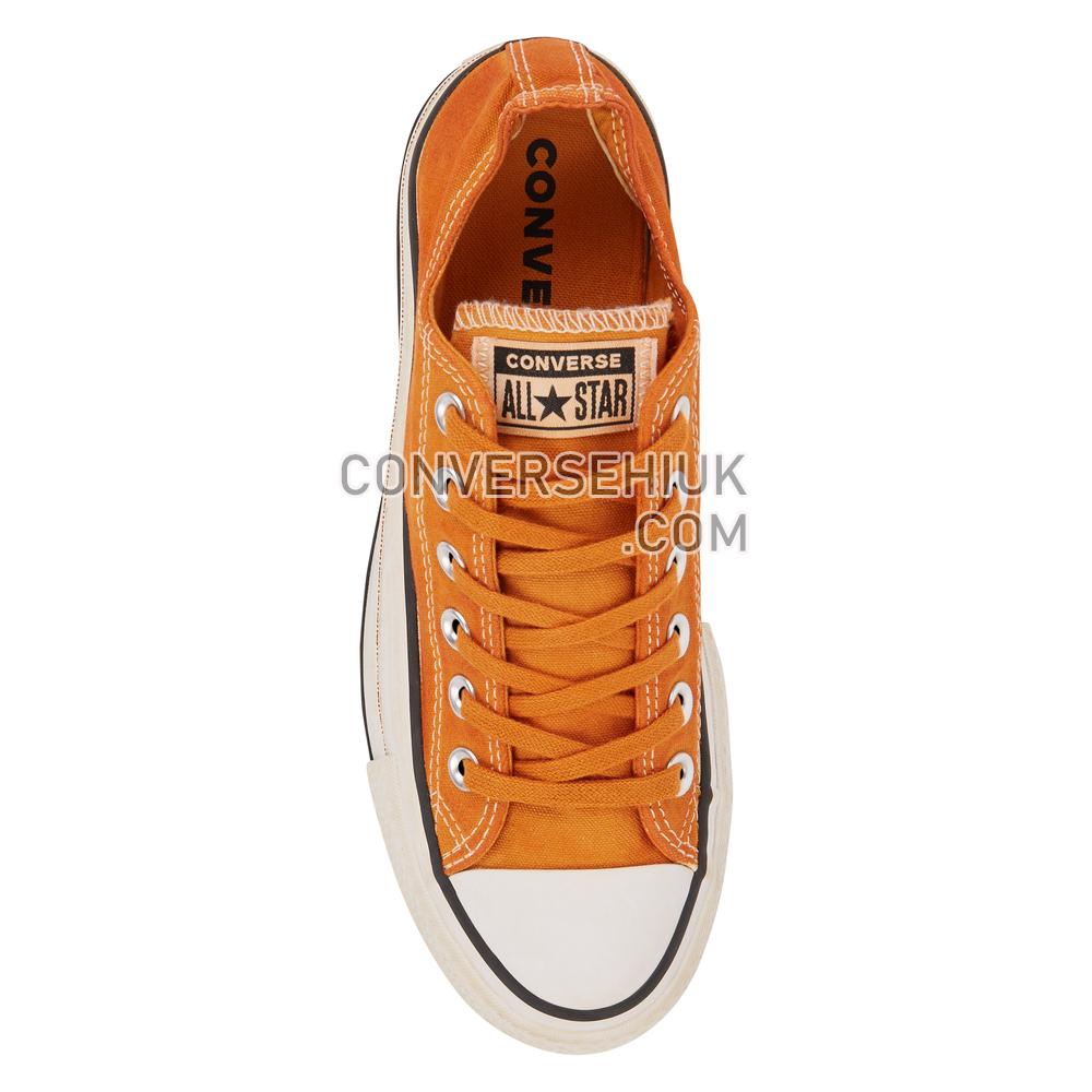 Converse Womens Italian Crafted Dye Chuck Taylor All Star Platform Low Top White/ Pumpkin Dyed 566470C Shoes