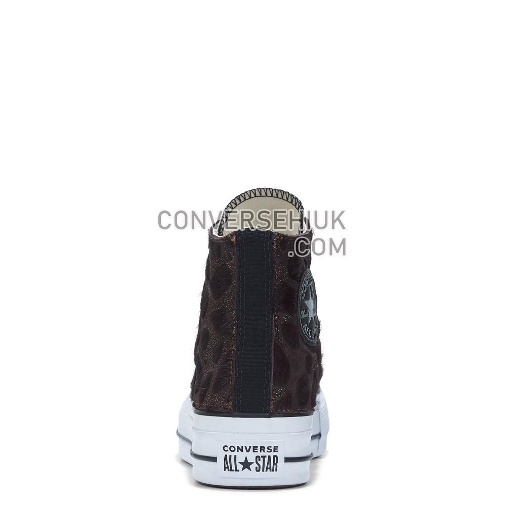 Converse Womens Metallic Fur Chuck Taylor All Star Platform High Top Black/black Jungle Fur 566464C Shoes