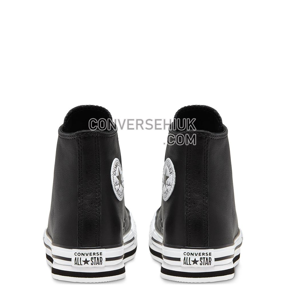 Converse Leather Chuck Taylor All Star Platform Black/white/black 666391C Shoes