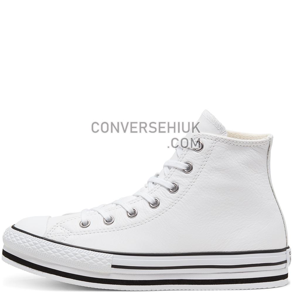 Converse Leather Chuck Taylor All Star Platform White/white/black 666392C Shoes