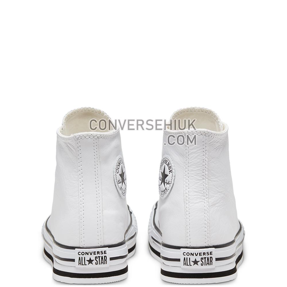 Converse Leather Chuck Taylor All Star Platform White/white/black 666392C Shoes