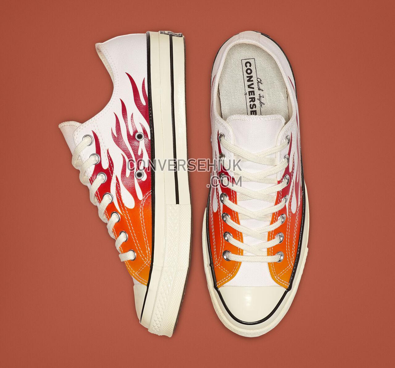 Converse Chuck 70 Archive Print Low Top White/Enamel Red/Bold Mandarin 165029C Shoes