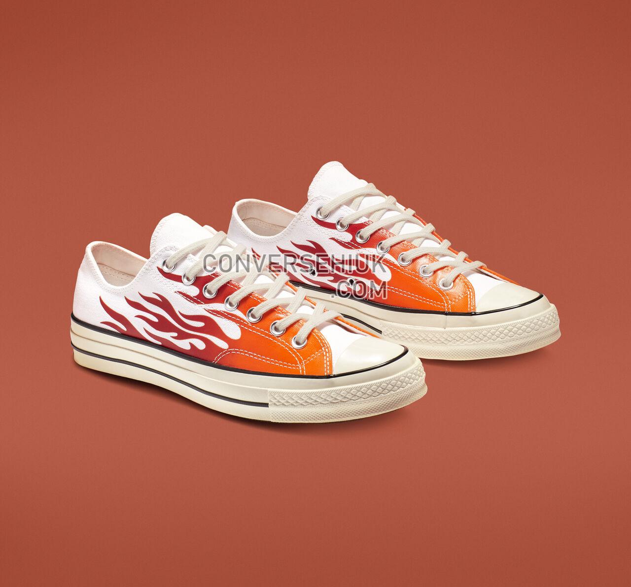 Converse Chuck 70 Archive Print Low Top White/Enamel Red/Bold Mandarin 165029C Shoes