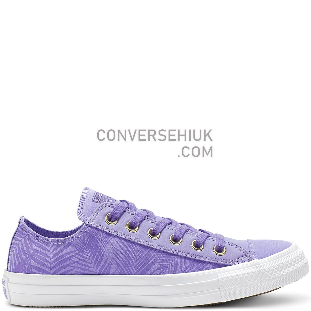 Converse Chuck Taylor All Star Summer Palms Low Top Wild Lilac/antique Brass/white 564114C Shoes