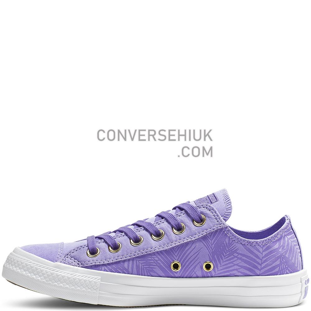 Converse Chuck Taylor All Star Summer Palms Low Top Wild Lilac/antique Brass/white 564114C Shoes