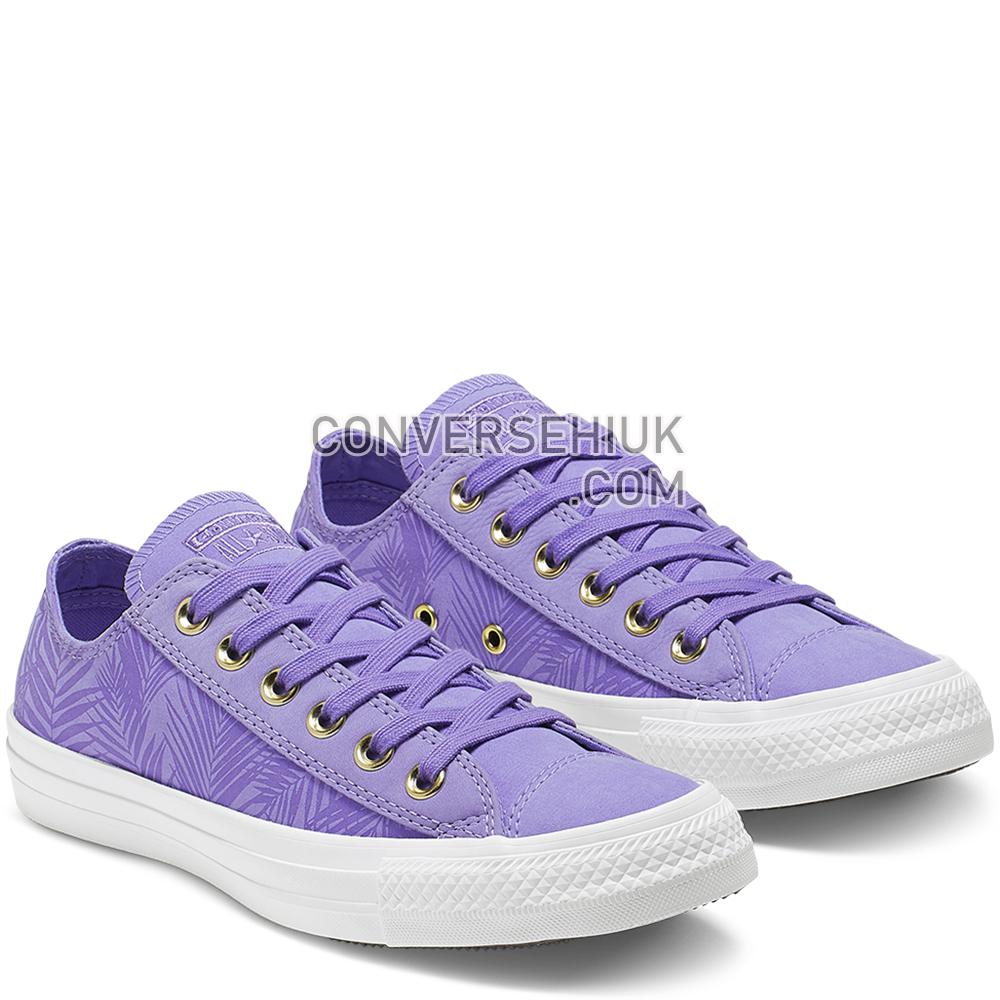 Converse Chuck Taylor All Star Summer Palms Low Top Wild Lilac/antique Brass/white 564114C Shoes