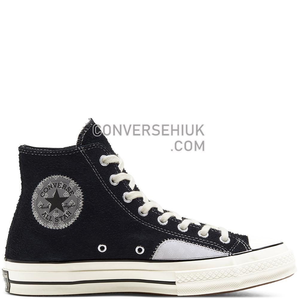 Converse CHUCK 70 HI PHOTON DUST/RUSH BLUE Black/mouse/egret 166855C Shoes