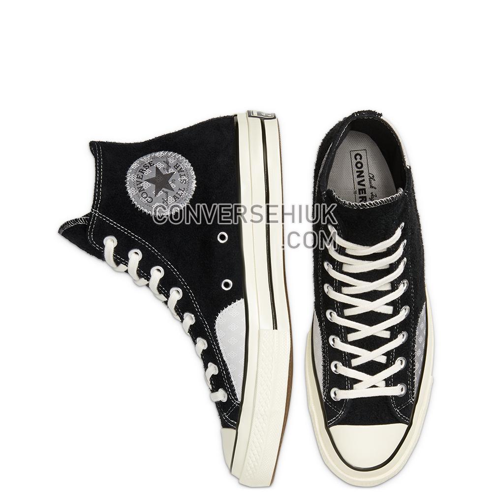 Converse CHUCK 70 HI PHOTON DUST/RUSH BLUE Black/mouse/egret 166855C Shoes