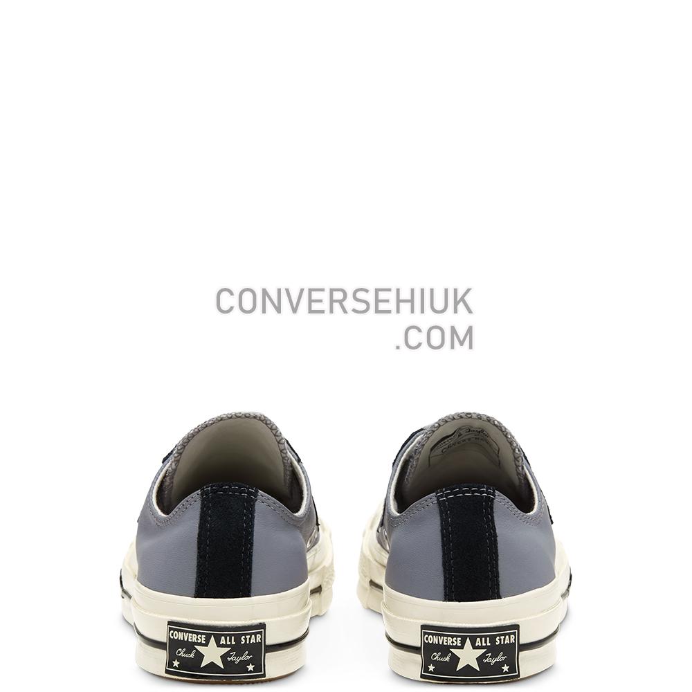 Converse Womens Leather and Chevron Chuck 70 Low Top Mason/black/egret 566137C Shoes