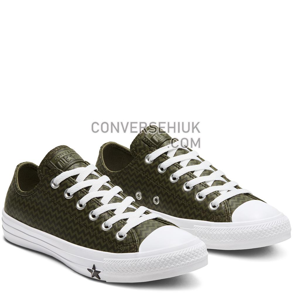 Converse Leather Chevron Chuck Taylor All Star Utility Green/field Surplus 566131C Shoes