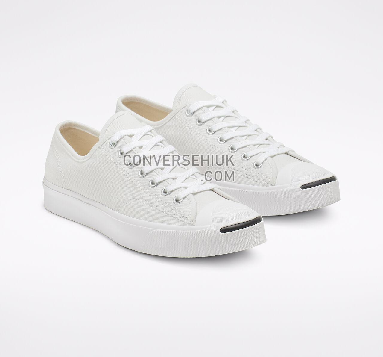 Converse Jack Purcell Canvas Low Top White/White/Black 164057C Shoes