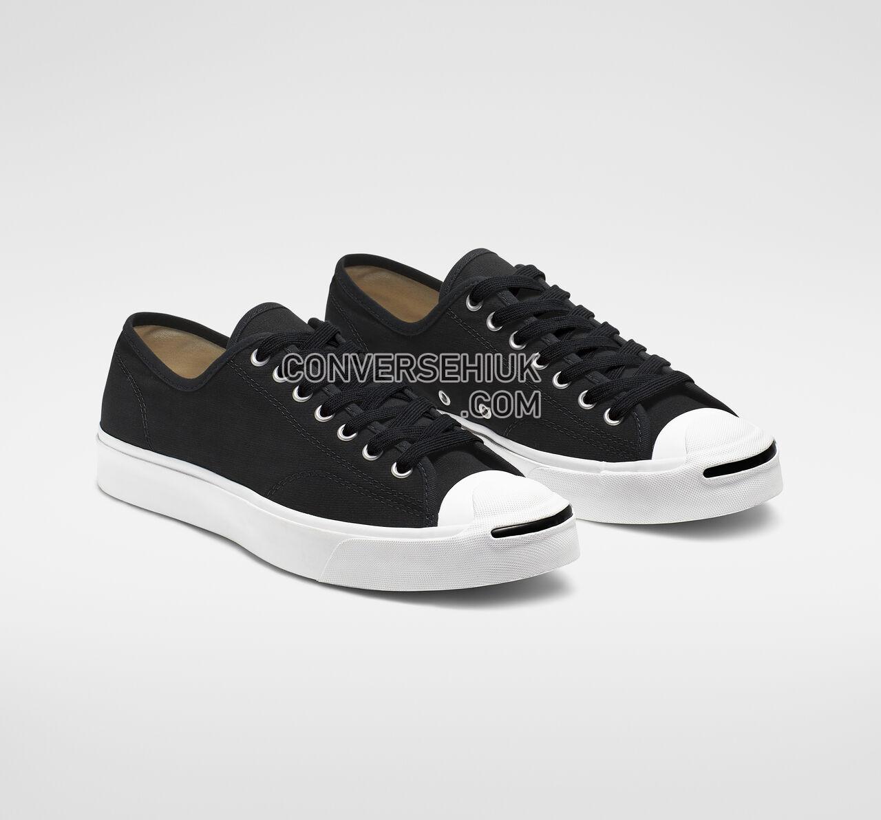 Converse Jack Purcell Canvas Low Top Black/White/Black 164056C Shoes