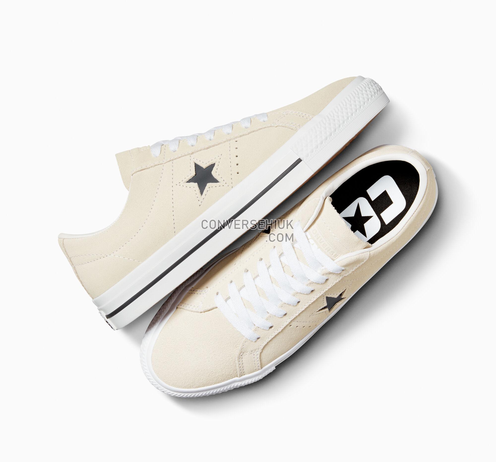 Converse CONS One Star Pro Suede Egret/White/Black 172950C Shoes