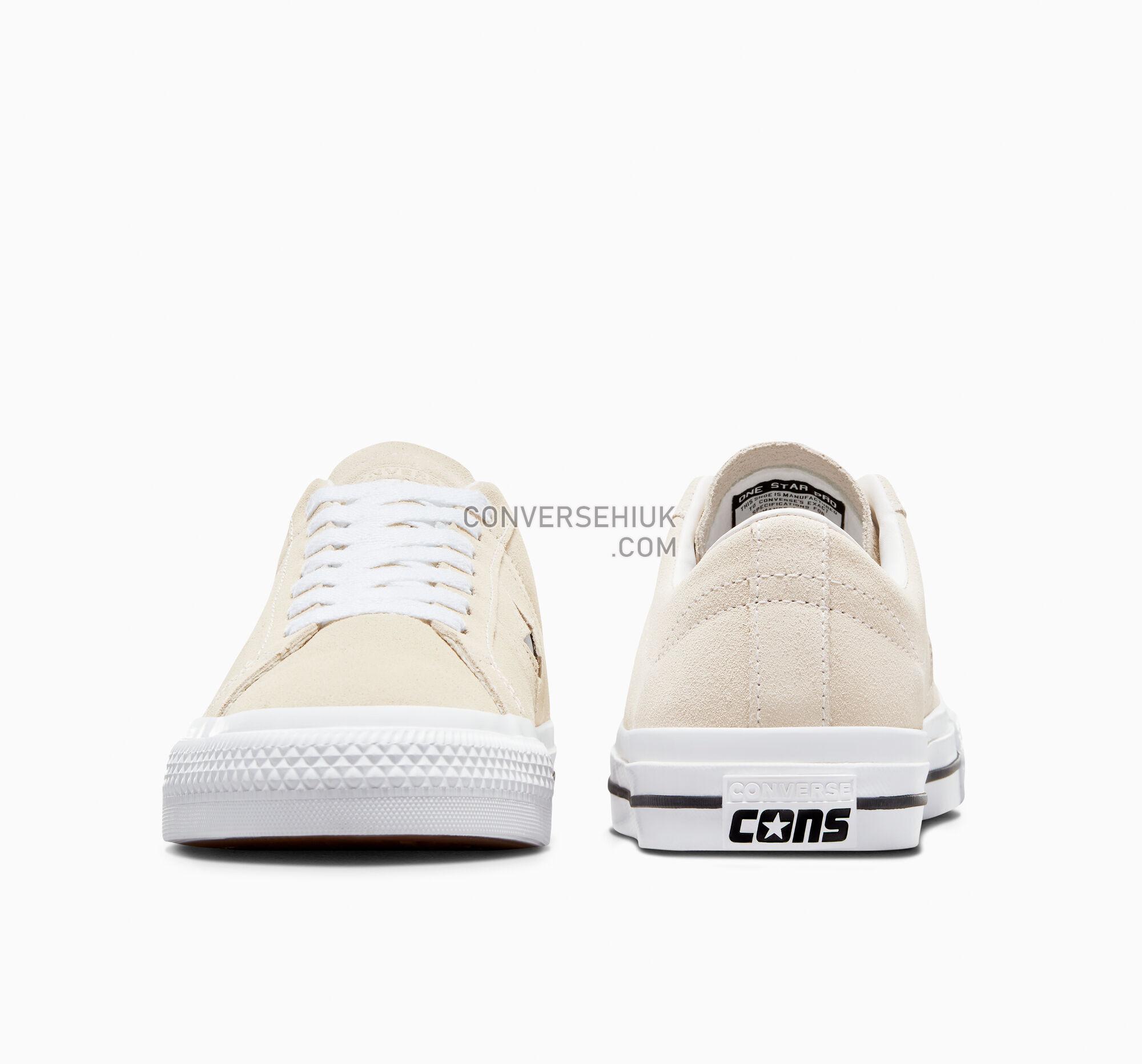 Converse CONS One Star Pro Suede Egret/White/Black 172950C Shoes