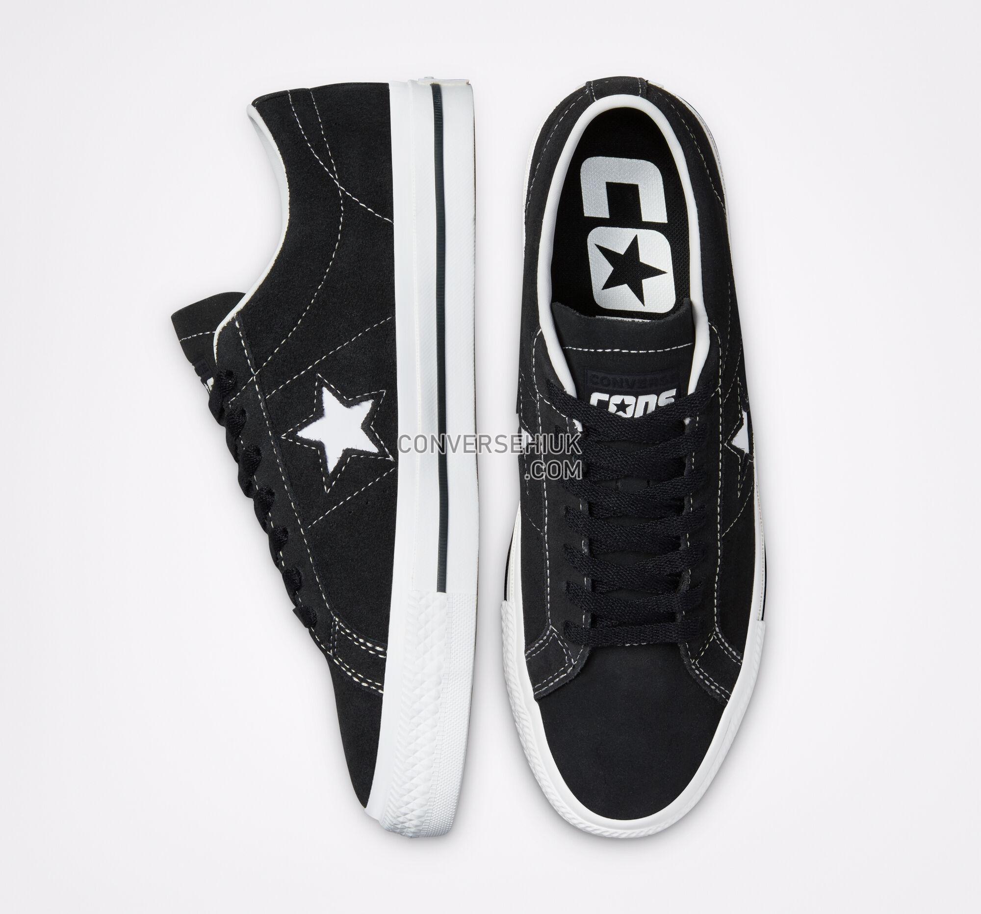 Converse CONS One Star Pro Suede Black/Black/White 171327C Shoes