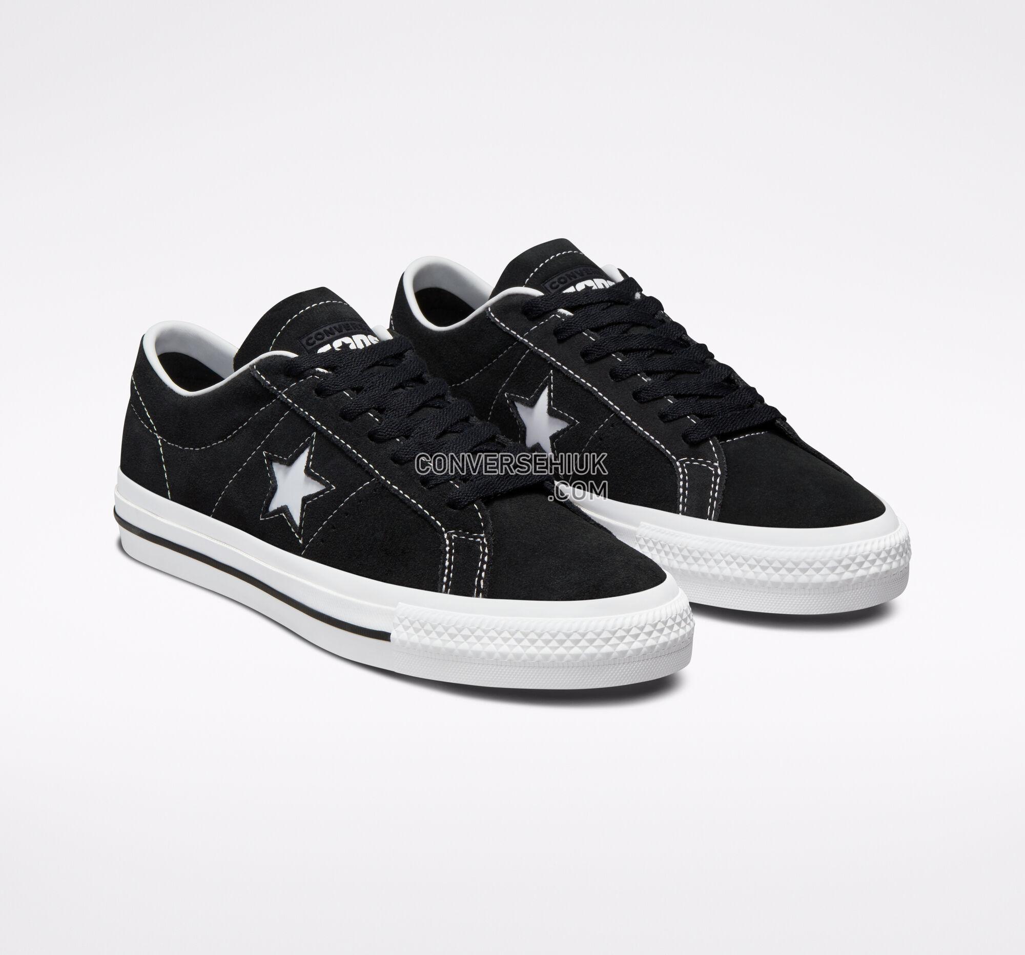 Converse CONS One Star Pro Suede Black/Black/White 171327C Shoes