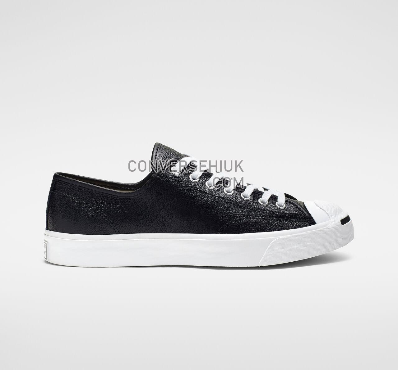 Converse Jack Purcell Leather Low Top Black/White/White 164224C Shoes