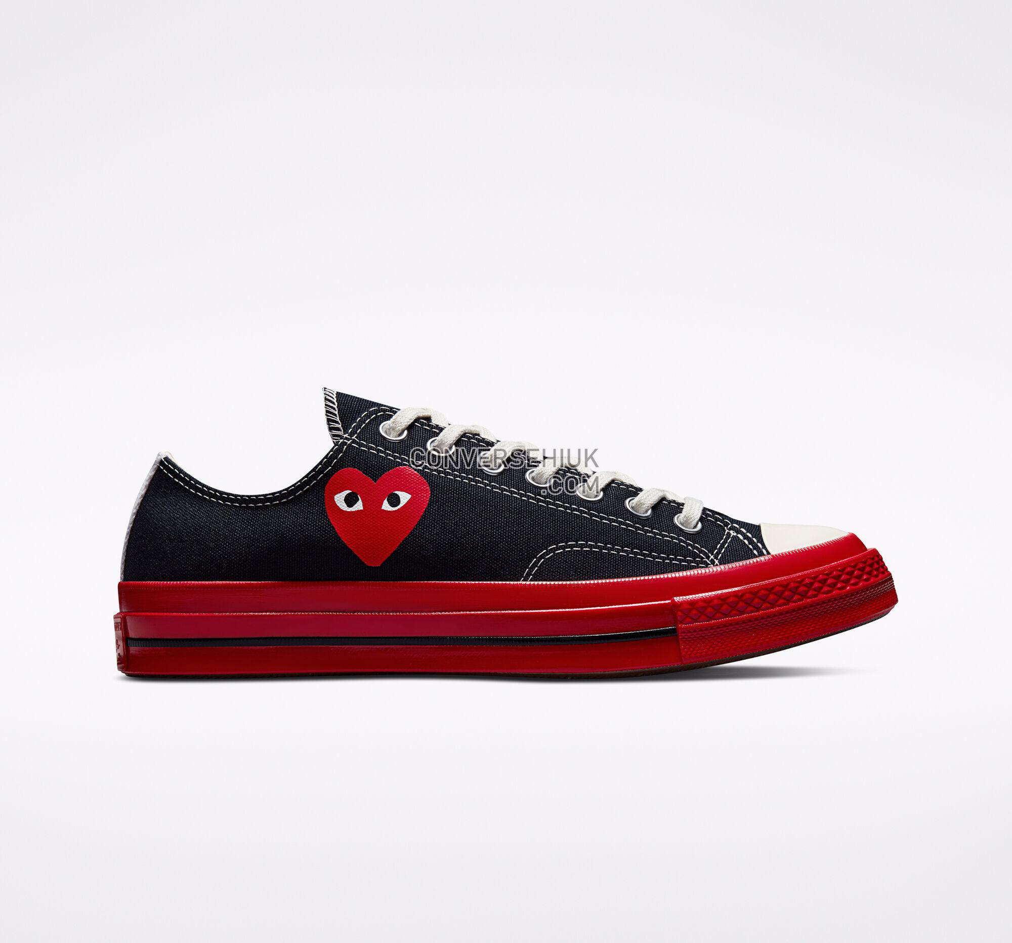 Converse x Comme des Gar ccedilons PLAY Chuck 70 Black/Red/Egret A01795C Shoes