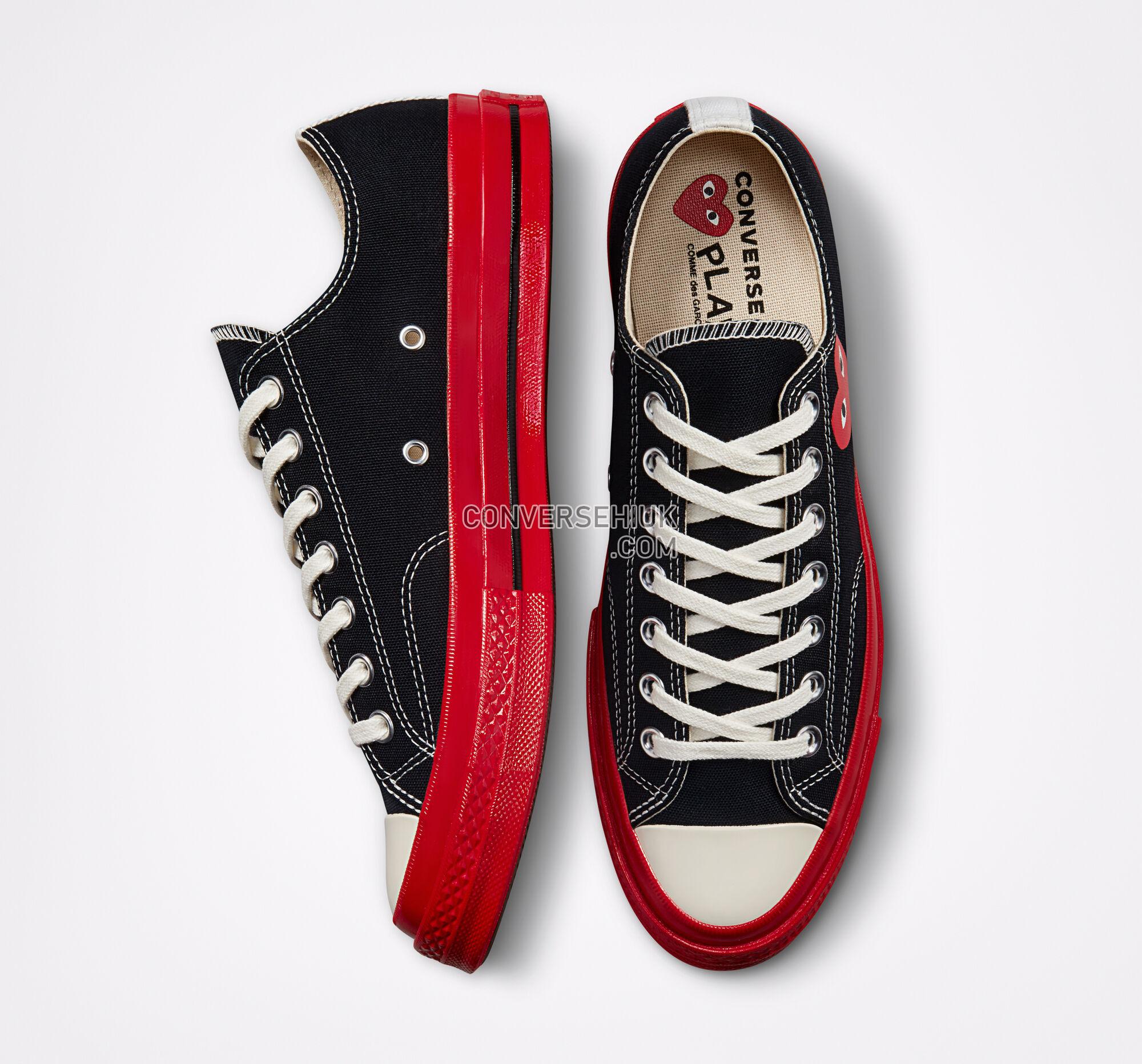 Converse x Comme des Gar ccedilons PLAY Chuck 70 Black/Red/Egret A01795C Shoes