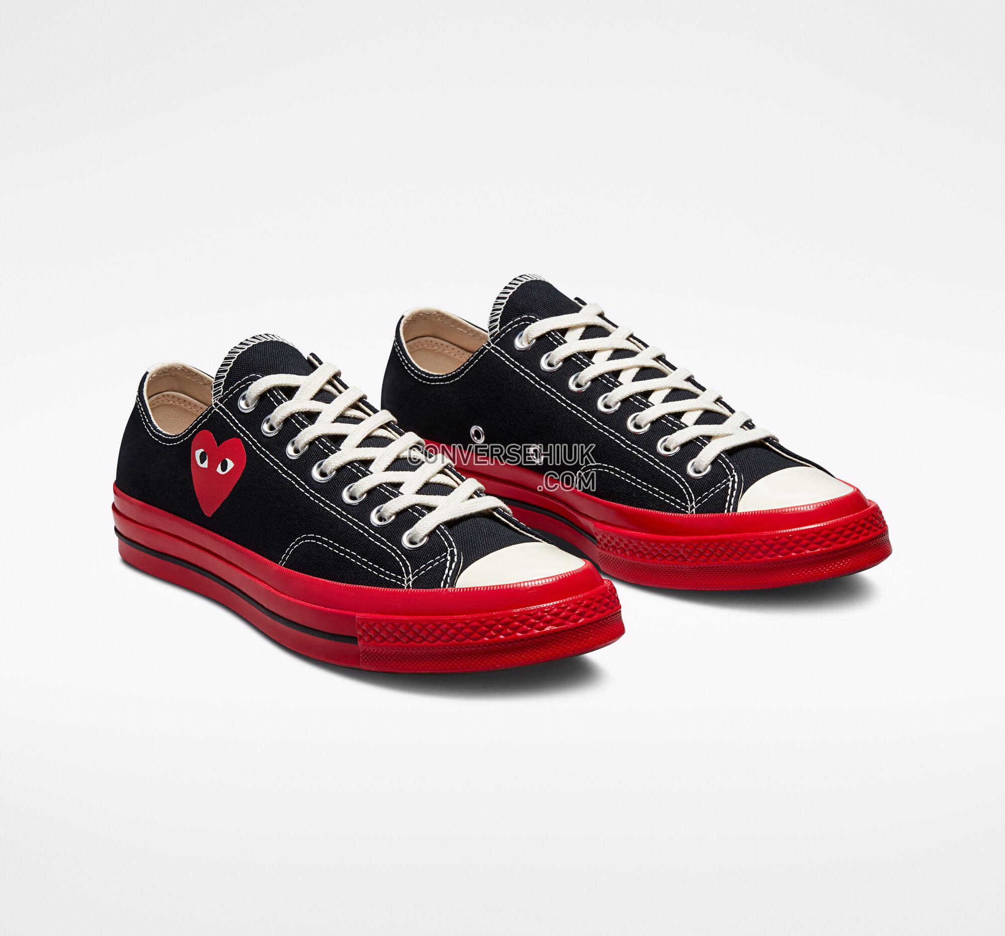 Converse x Comme des Gar ccedilons PLAY Chuck 70 Black/Red/Egret A01795C Shoes