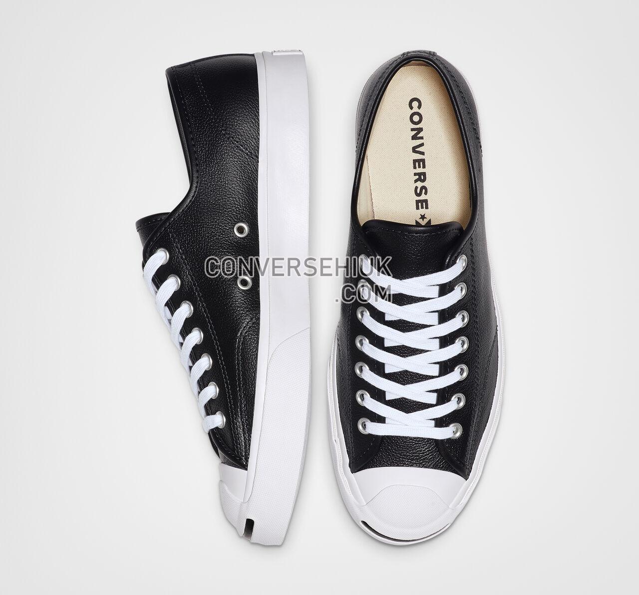 Converse Jack Purcell Leather Low Top Black/White/White 164224C Shoes