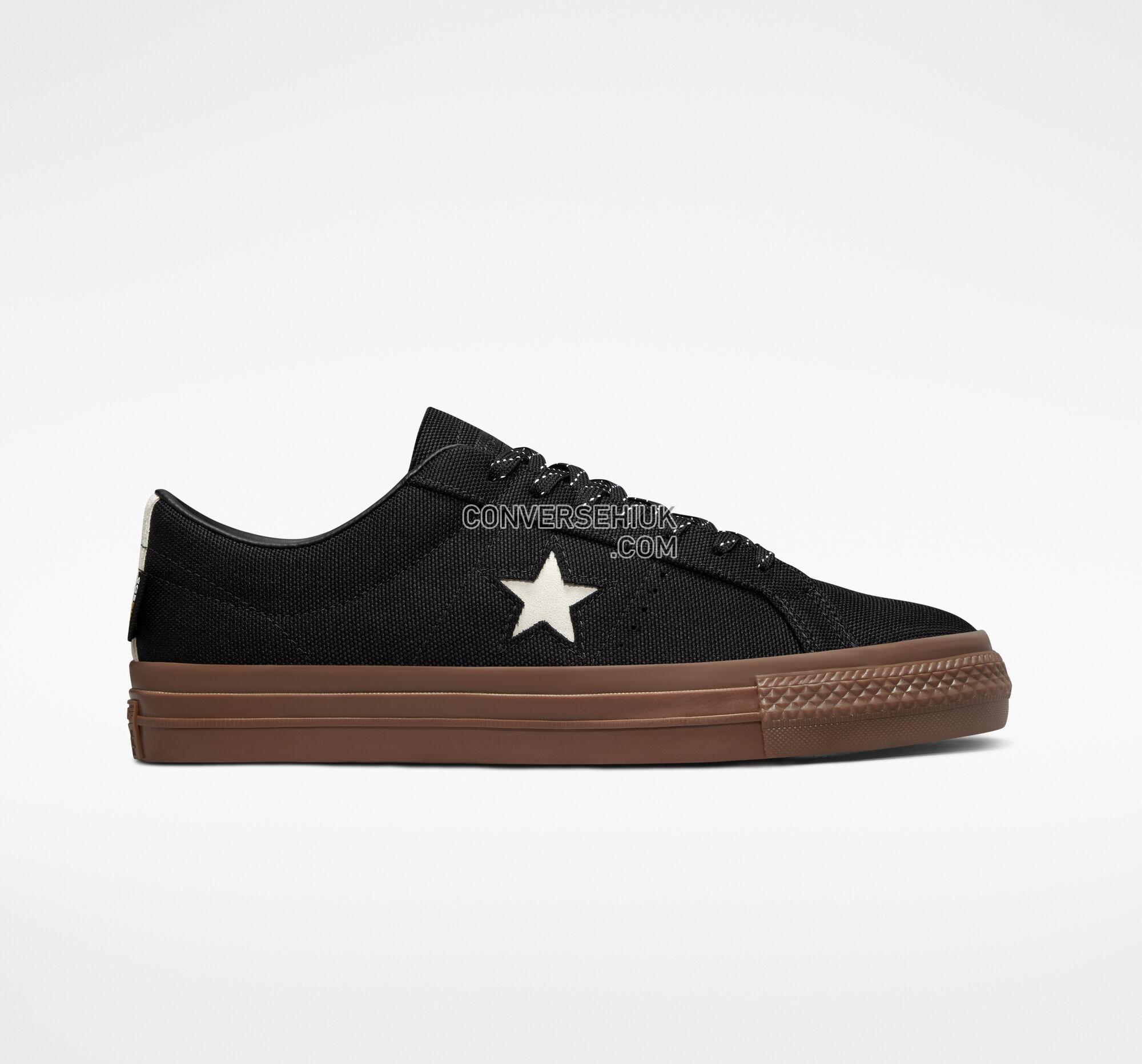 Converse One Star Pro Cordura Canvas Black/White/Dark Gum A03217C Shoes