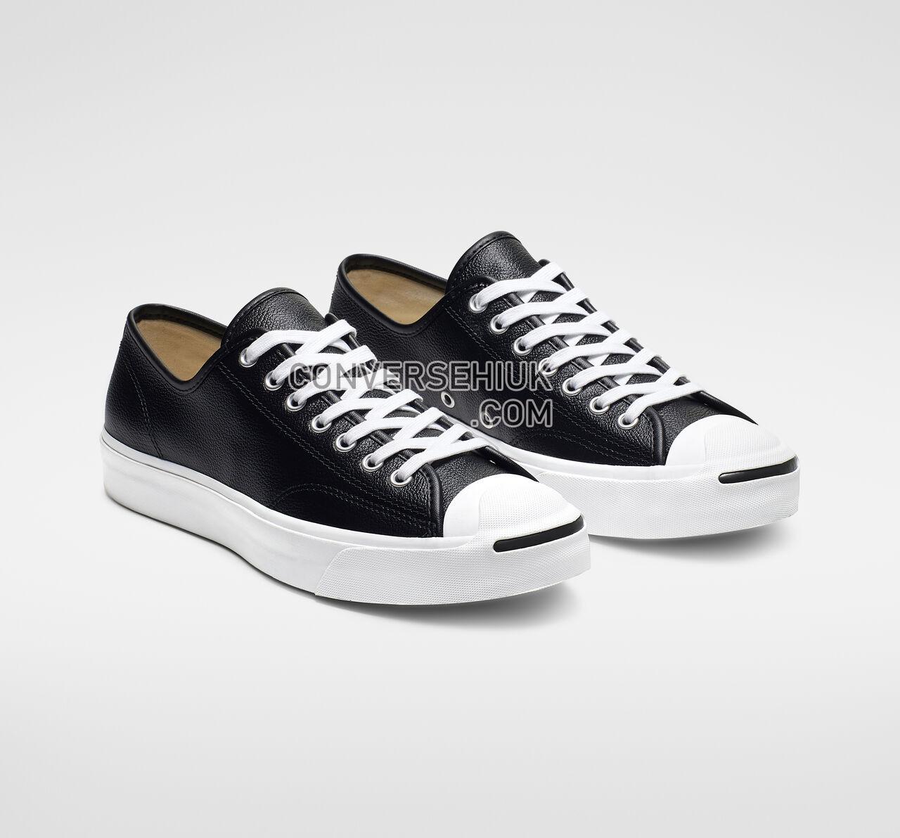 Converse Jack Purcell Leather Low Top Black/White/White 164224C Shoes