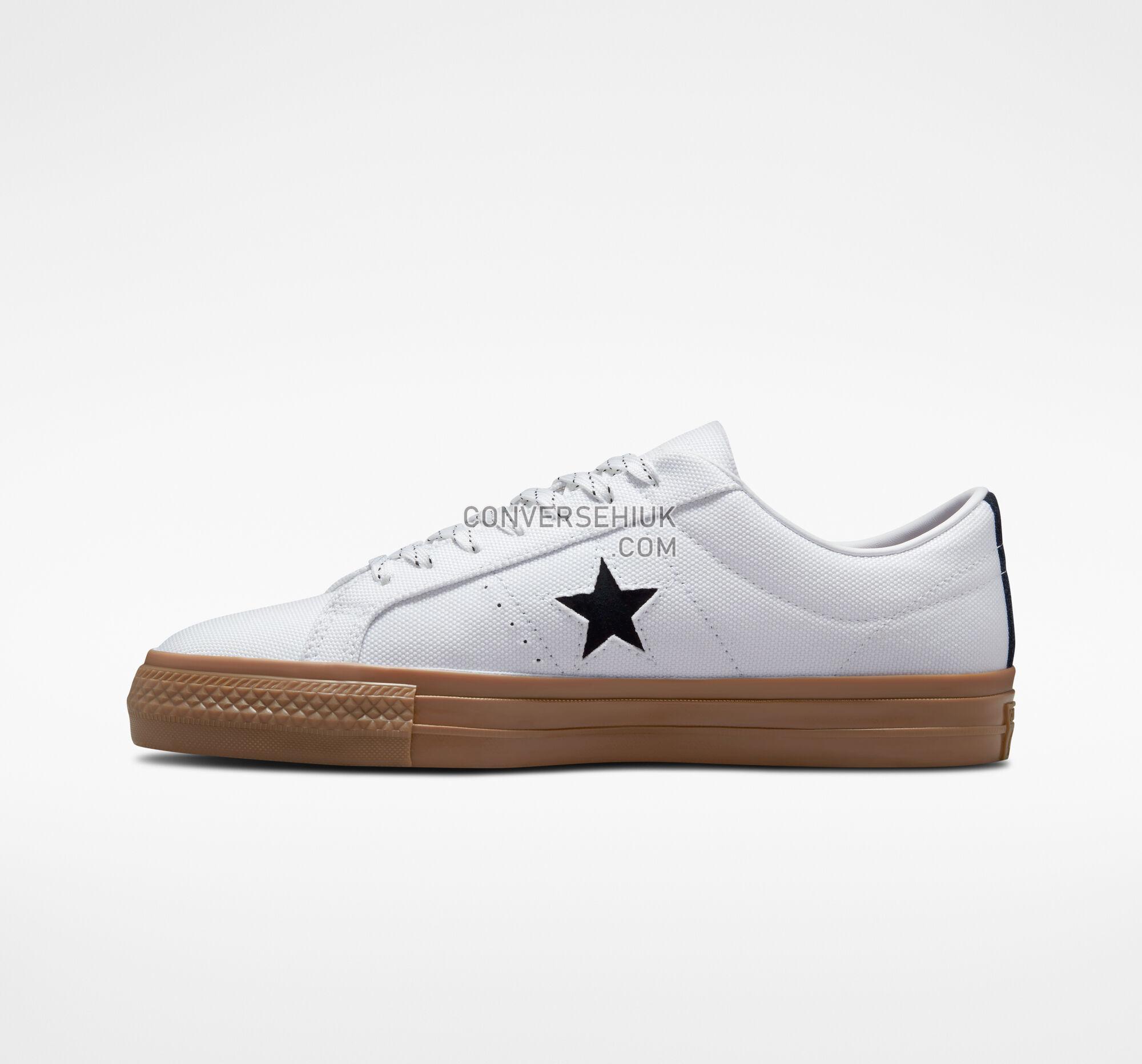 Converse One Star Pro Cordura Canvas White/Black/Dark Gum A03216C Shoes