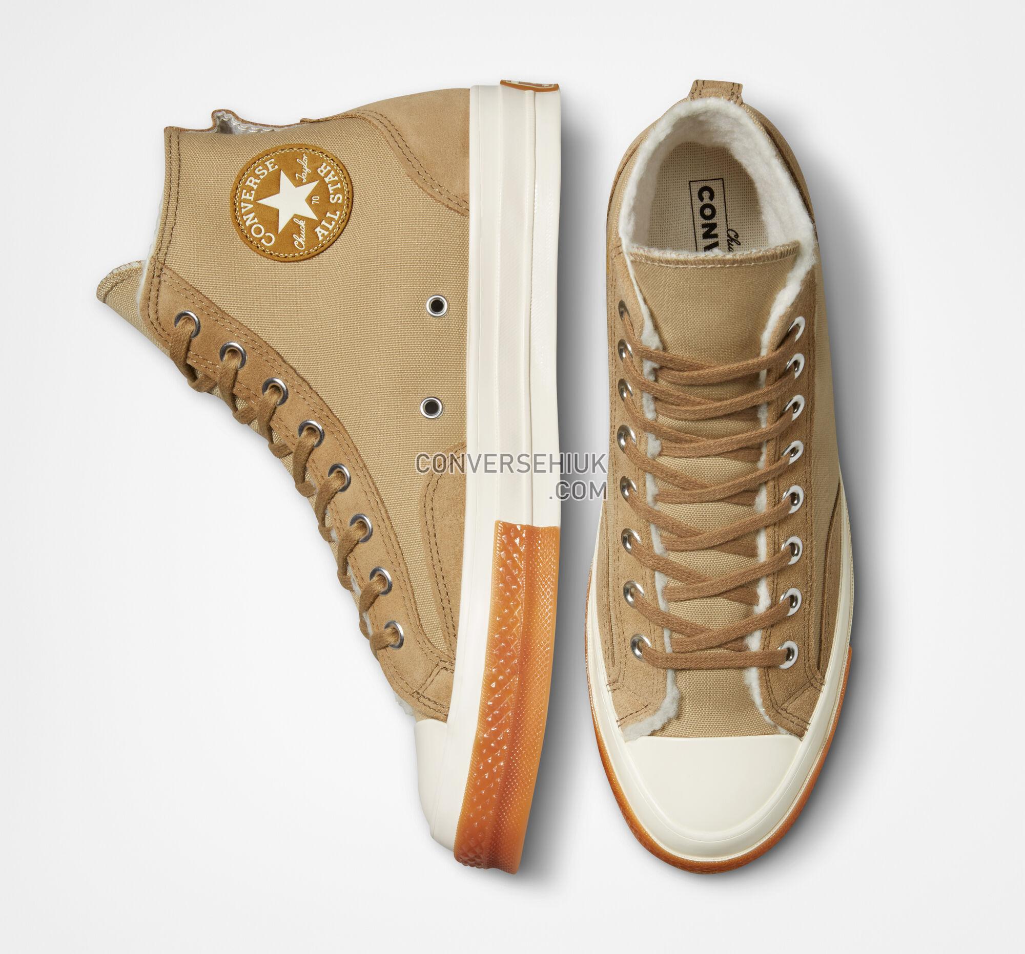 Converse Chuck 70 Lined Colorblock Nomad Khaki/Sand Dune/Egret A04410C Shoes