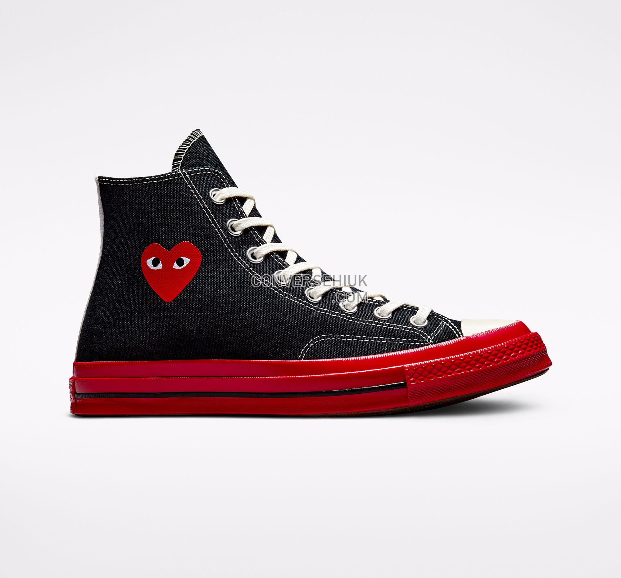 Converse x Comme des Gar ccedilons PLAY Chuck 70 Black/Red/Egret A01793C Shoes