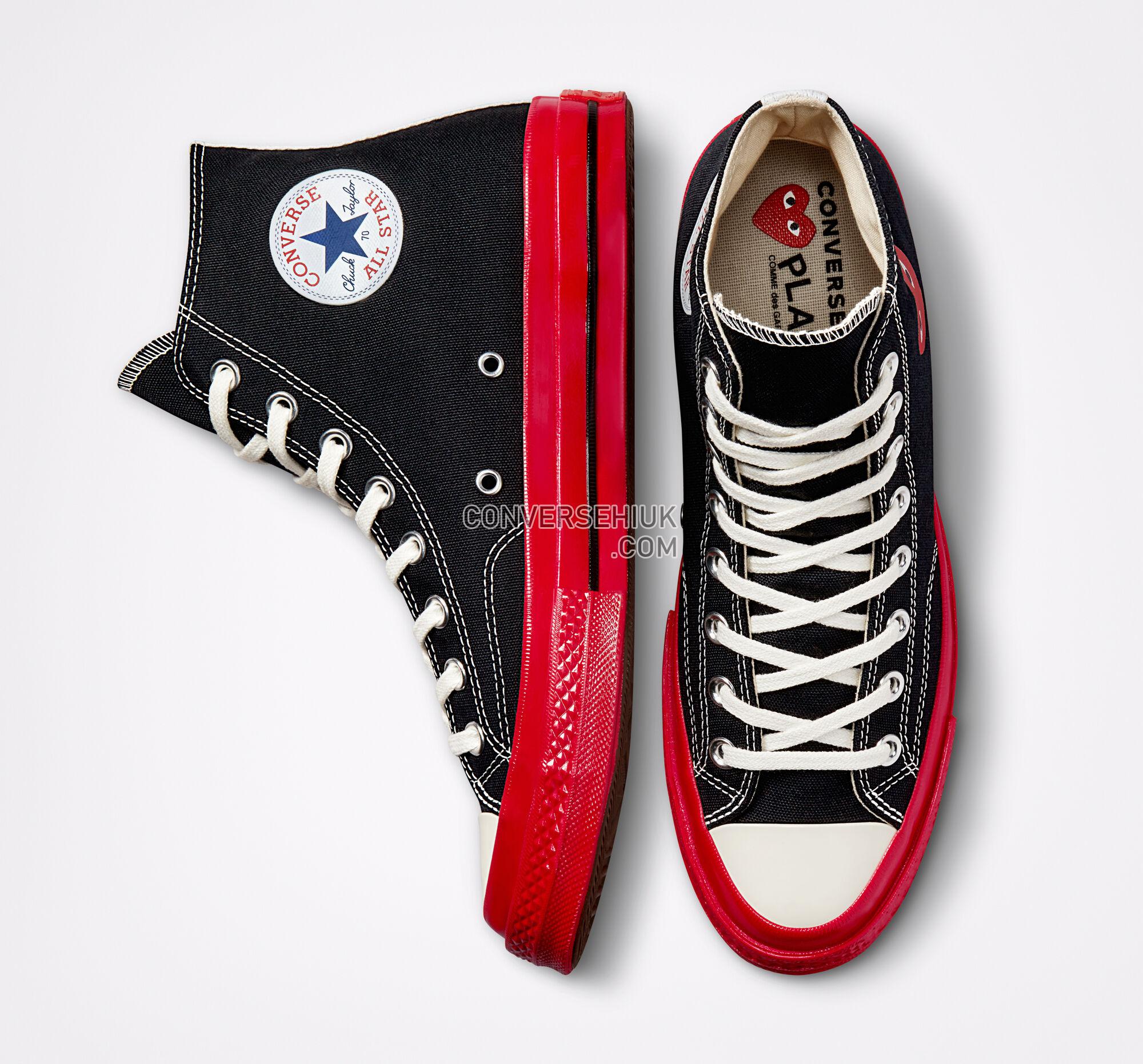 Converse x Comme des Gar ccedilons PLAY Chuck 70 Black/Red/Egret A01793C Shoes