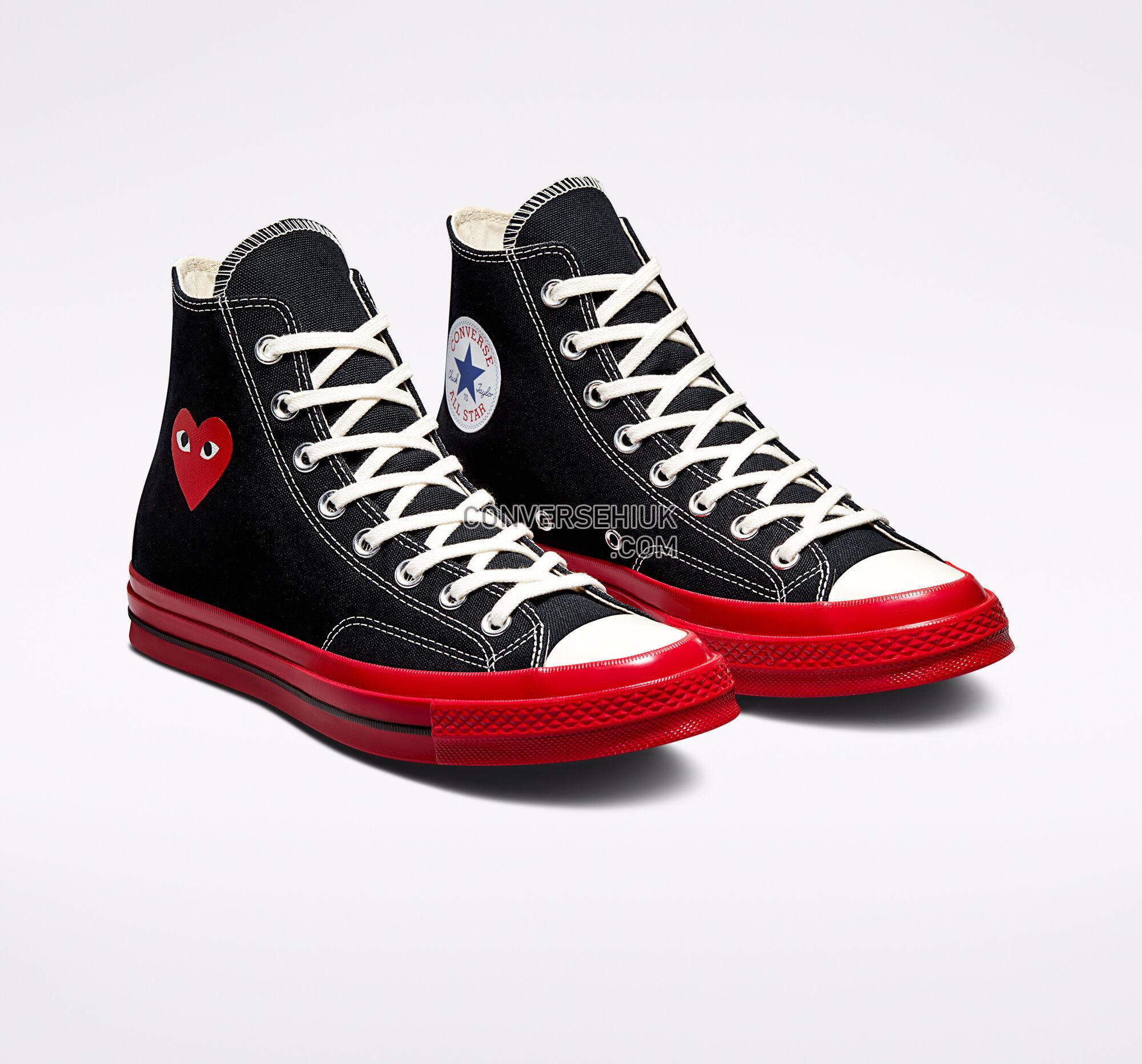 Converse x Comme des Gar ccedilons PLAY Chuck 70 Black/Red/Egret A01793C Shoes