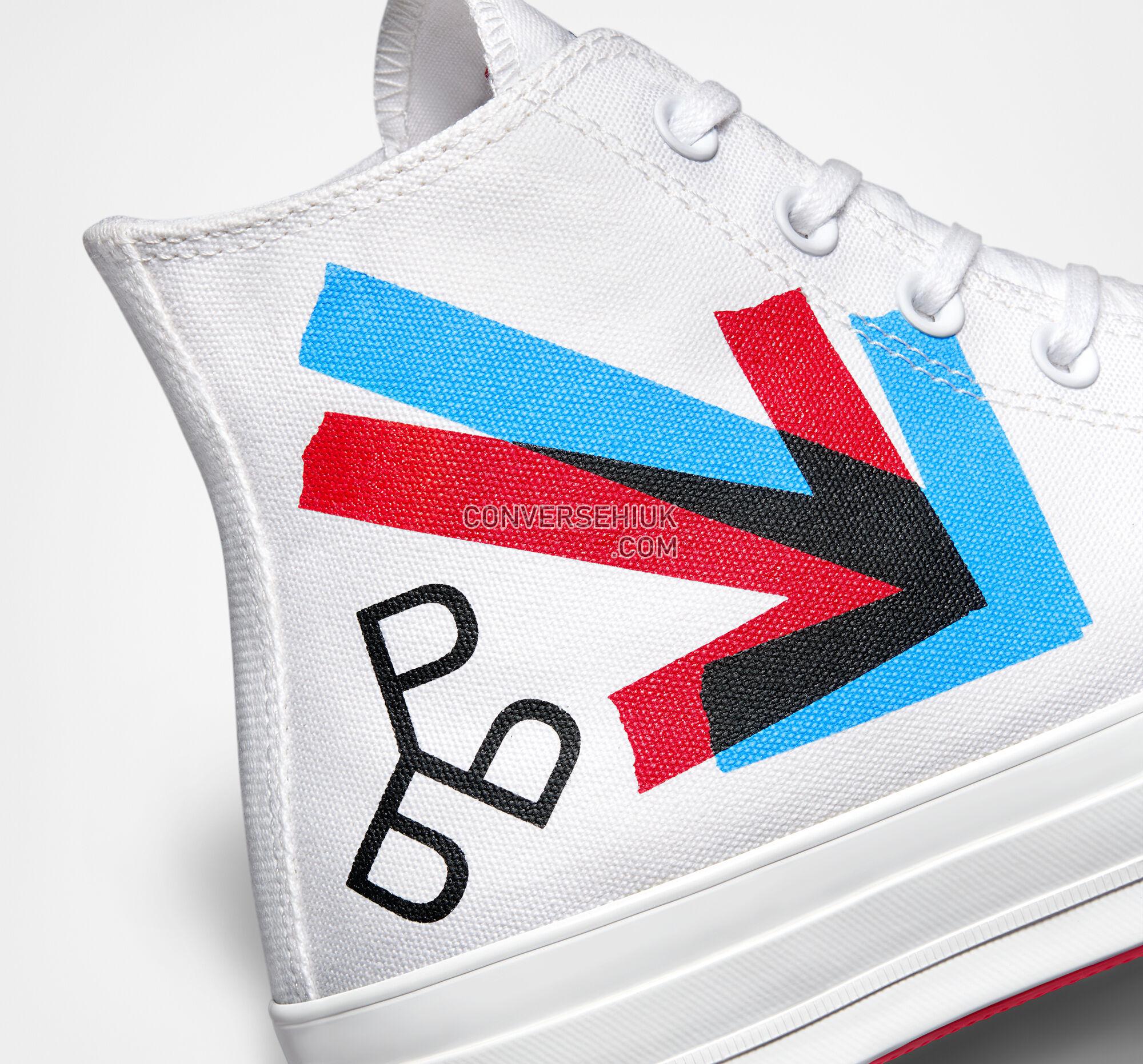 Converse x Patta x Experimental Jetset Chuck 70 White/Fiery Red/Diva Blue A03173C Shoes