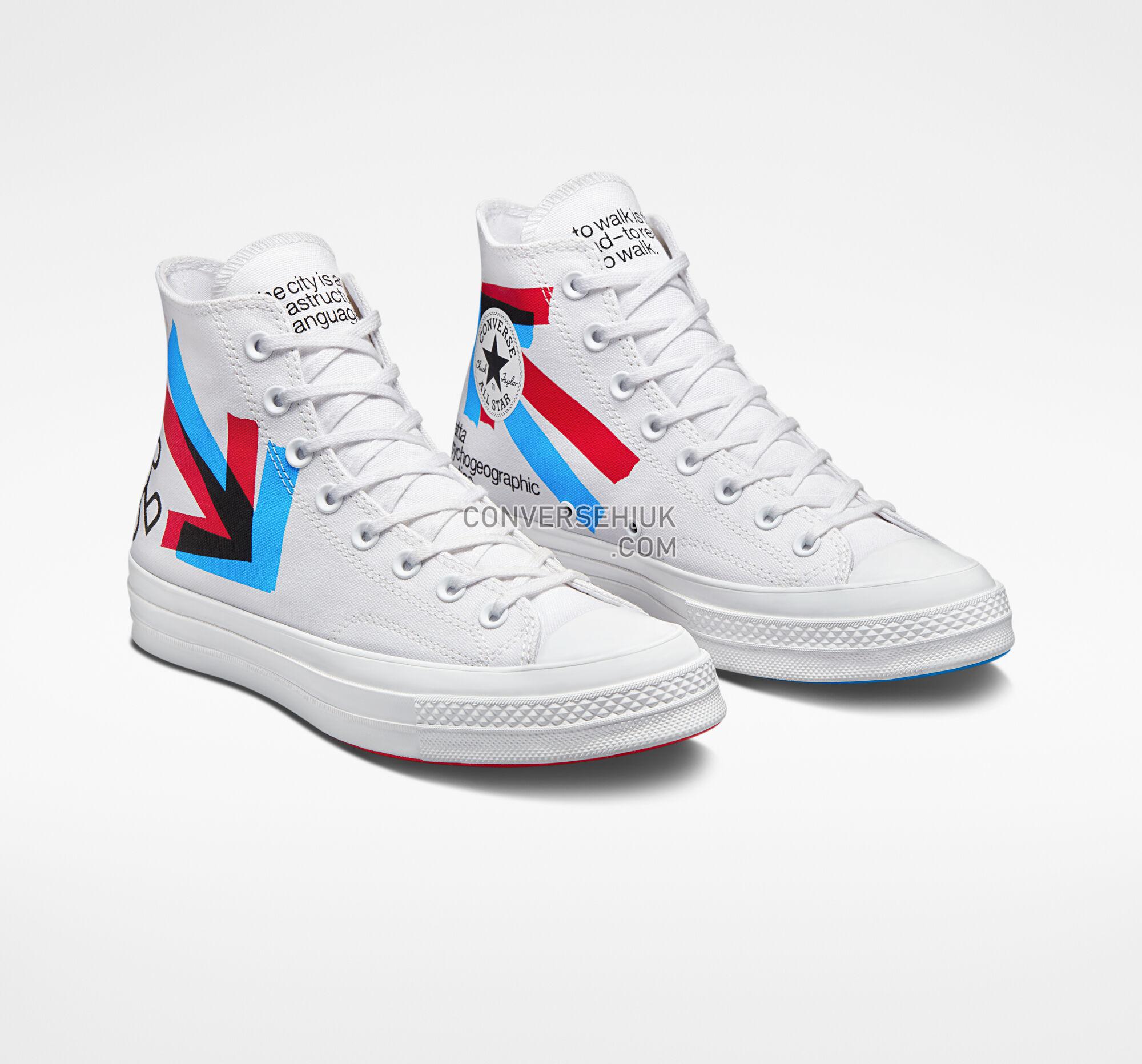 Converse x Patta x Experimental Jetset Chuck 70 White/Fiery Red/Diva Blue A03173C Shoes