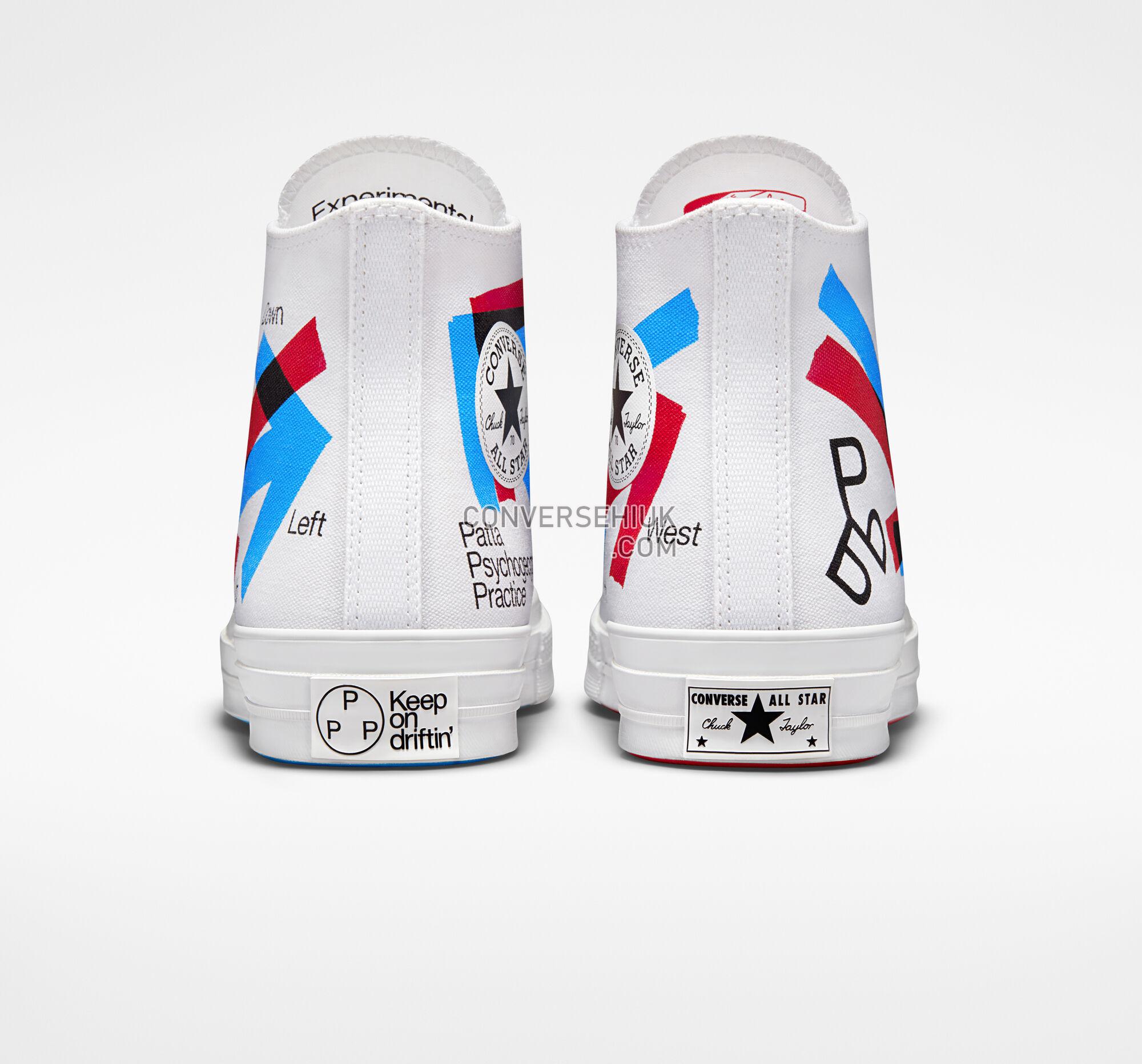 Converse x Patta x Experimental Jetset Chuck 70 White/Fiery Red/Diva Blue A03173C Shoes