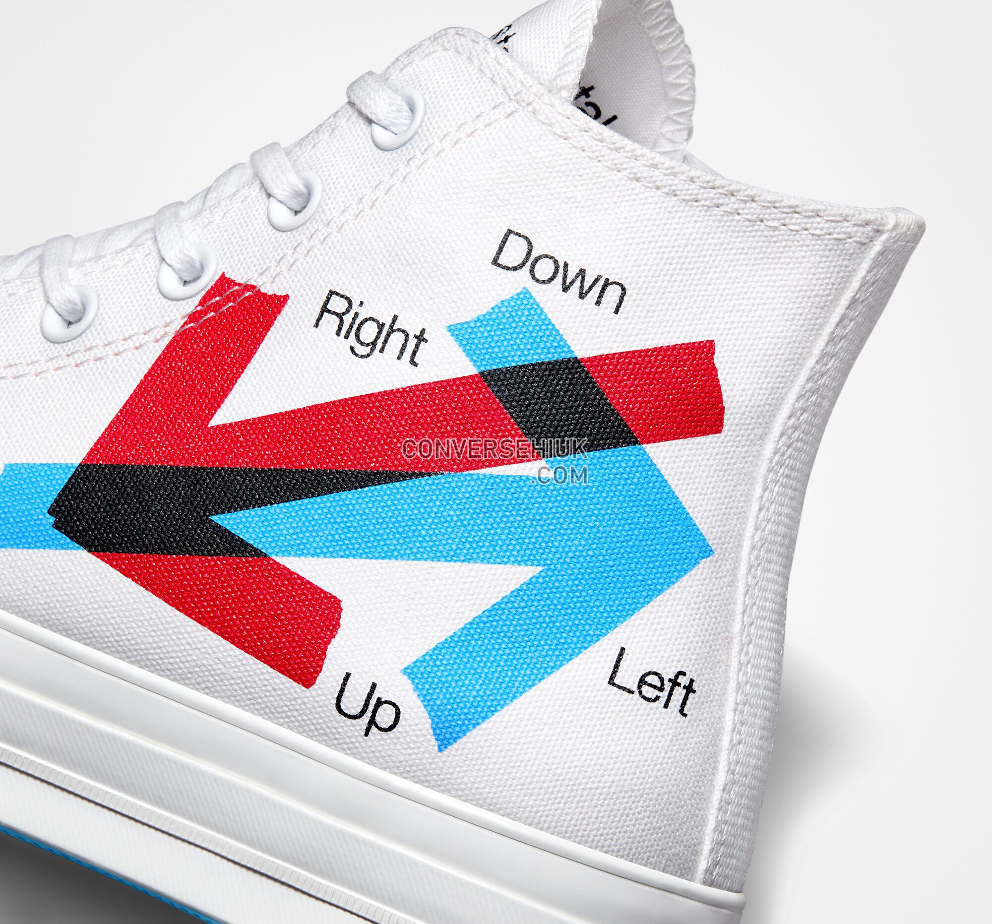 Converse x Patta x Experimental Jetset Chuck 70 White/Fiery Red/Diva Blue A03173C Shoes