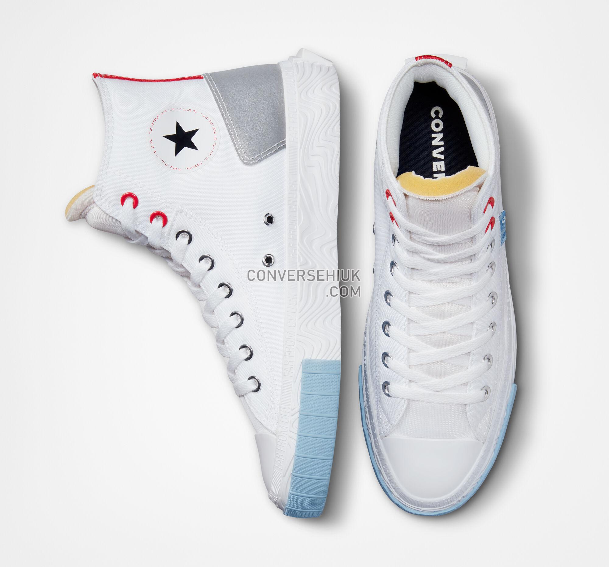 Converse Chuck Taylor Alt Star Reflective Shine White/Red/Lt Armory Blue A01420C Shoes