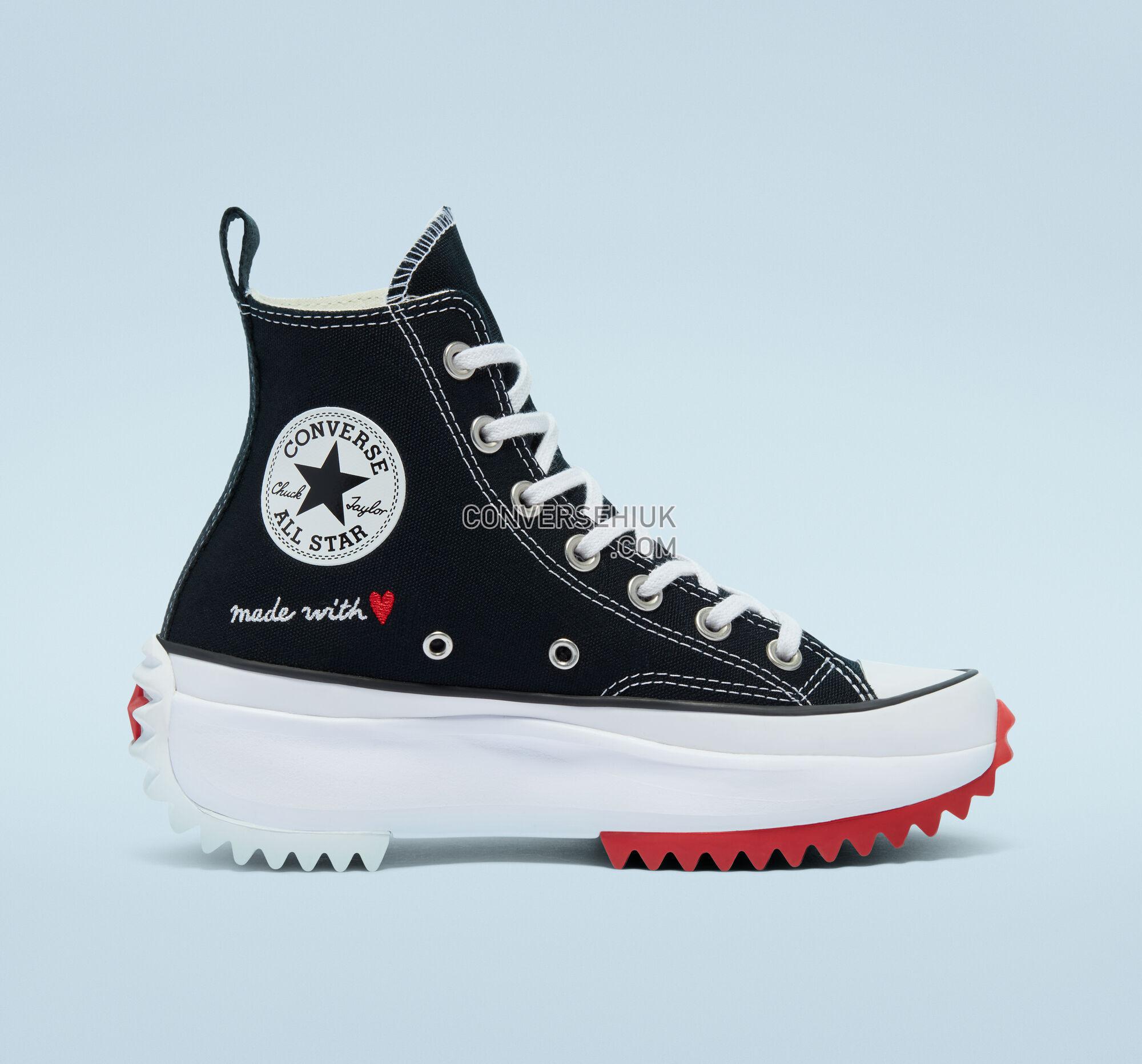 Converse Run Star Hike Platform Made With Love Black/White/University Red 171120C Shoes