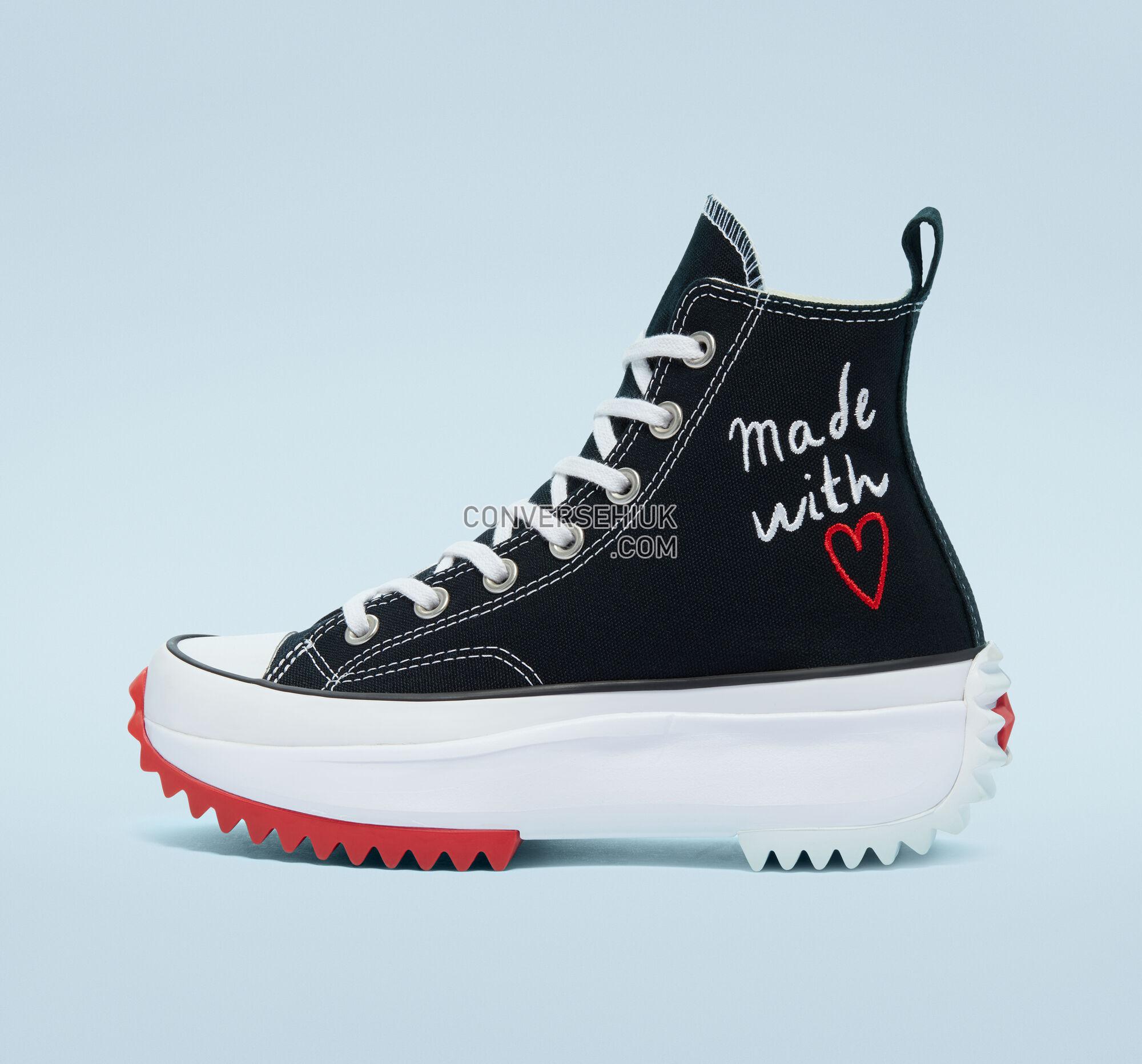 Converse Run Star Hike Platform Made With Love Black/White/University Red 171120C Shoes