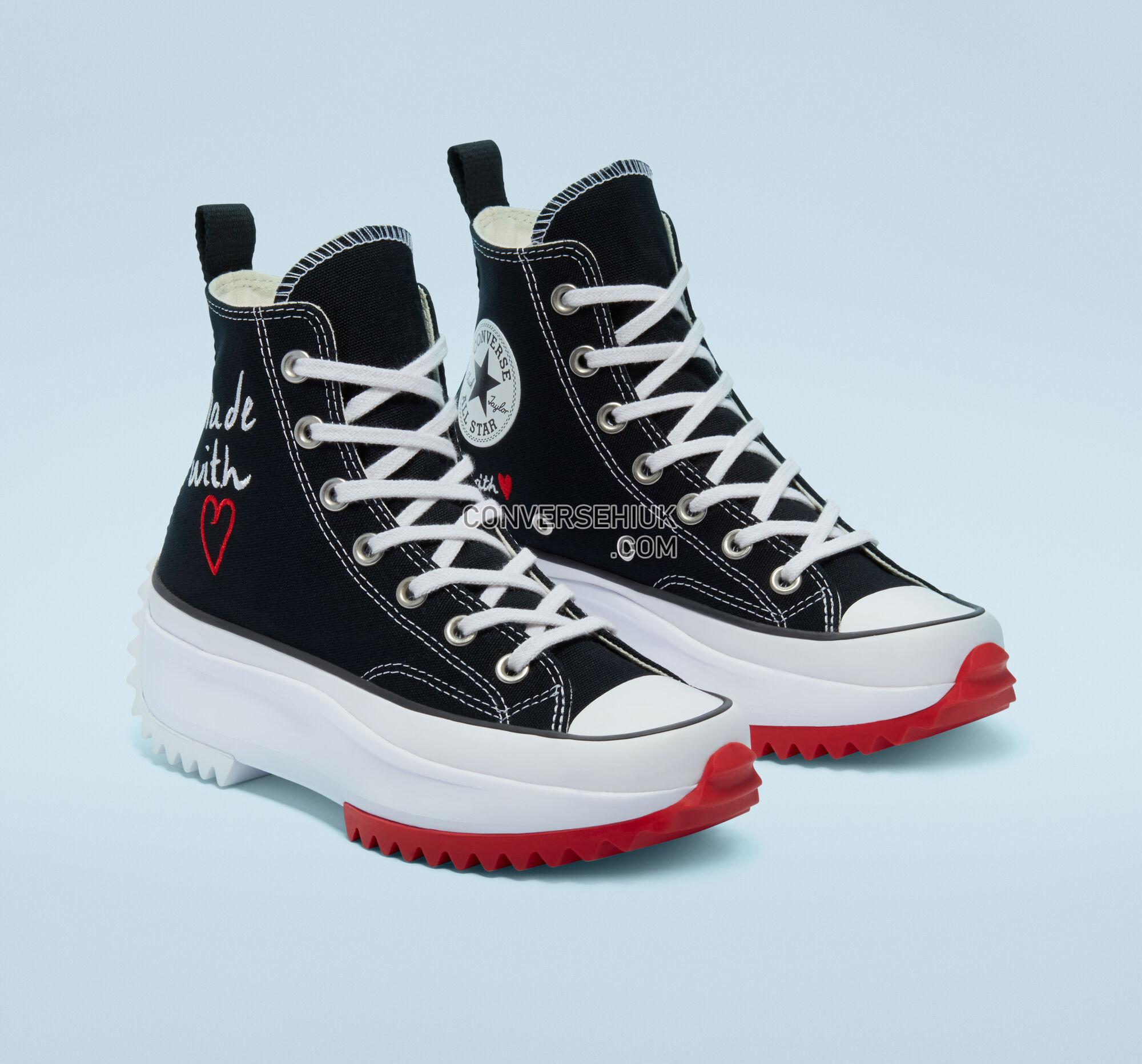 Converse Run Star Hike Platform Made With Love Black/White/University Red 171120C Shoes