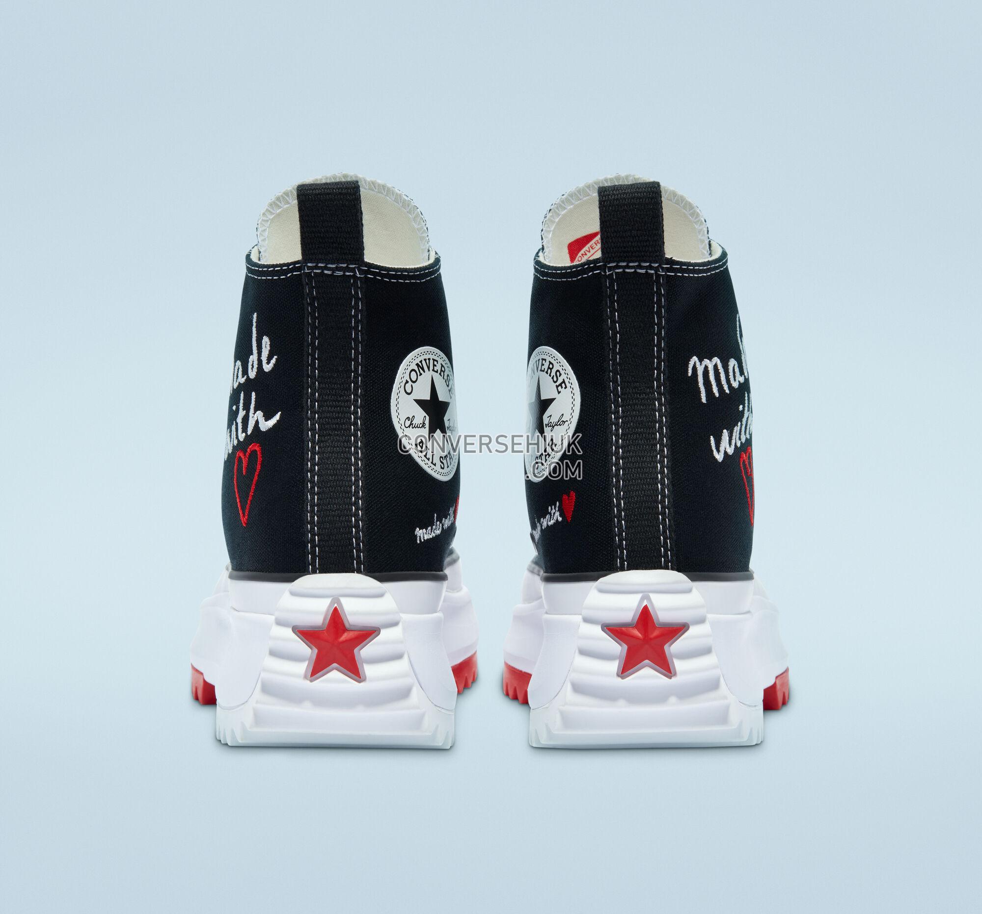 Converse Run Star Hike Platform Made With Love Black/White/University Red 171120C Shoes